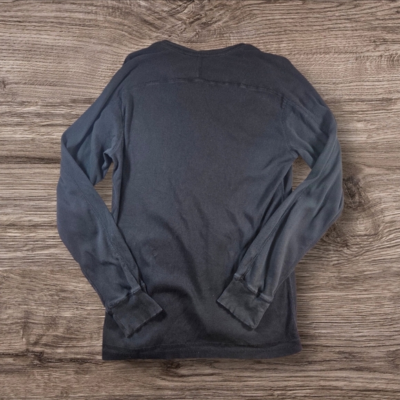 Guess Retro Style Men's Long Sleeve Tee Black Size L - Picture 2 of 7